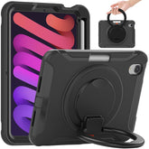 Estuche híbrido de TPU resistente para tableta con soporte de agarre con rotación de 360 grados y ranura para lápiz, para iPad mini 6 / mini 2024